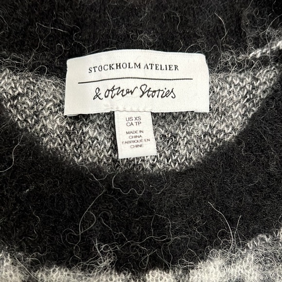 NWOT & other stories fuzzy jacquard knit sweater - Picture 4 of 7